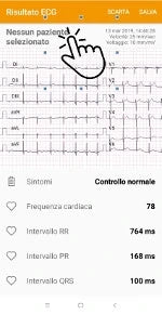 1. Once the ECG is recorded click on No Patient Selected