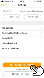 3. Tap on 'obtain more reports'